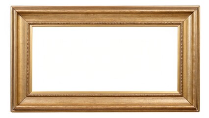Fototapeta premium Classic Wooden Picture Frame Isolated on White Background for Display or Presentation Purposes