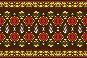 Geometric ethnic oriental ikat seamless pattern
traditional Design for
background, carpet, wallpaper, clothing, wrapping, Batik, fabric, Vector illustration. embroidery style.
