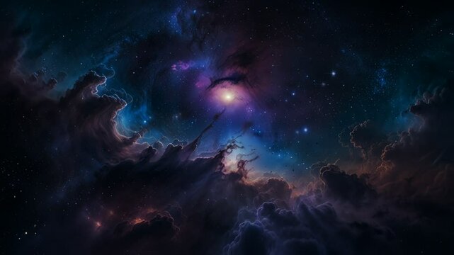 A video about a view of the cosmos, with the colorful Carina nebula as the main focus. Beautiful starry background. Ideal for projects such as science documentaries and space presentations. 4k