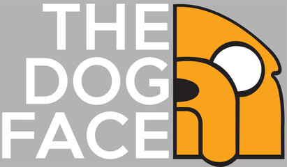 The dog face. cute design. A beautiful design suitable for print.