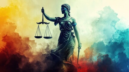 Fototapeta premium Lady Justice Symbolizing Social Justice and Fairness