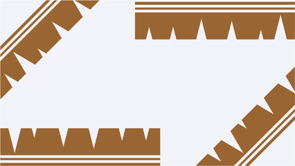 zigzag Abstract Design in Brown and White