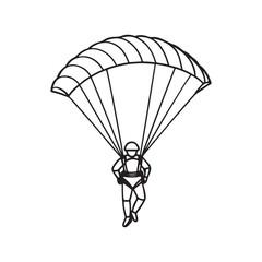 paraglider in the sky vector