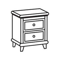 bed side table icon vector