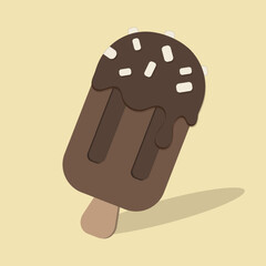 Ice cream Illustration. Ice cream. Vector ice cream.  Vector illustration.