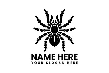Detailed Tarantula Vector Logo Silhouette. Classic Arachnid Motif