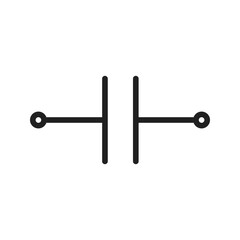 Capacitor icon vector image. Suitable for mobile apps, web apps and print media.