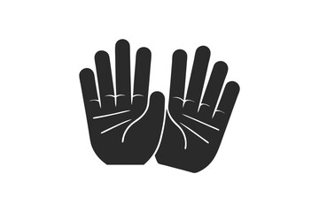 Hand sign silhouette vector illustration