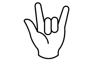 Hand sign silhouette vector illustration