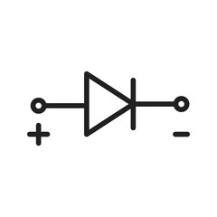 Diode icon vector image. Suitable for mobile apps, web apps and print media.