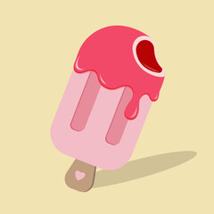 Ice cream Illustration. Ice cream. Vector ice cream.  Vector illustration.