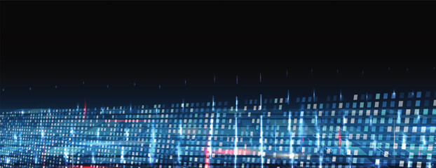 Futuristic blue abstract artificial intelligence and science data concept