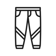 Trousers icon vector image. Suitable for mobile apps, web apps and print media.
