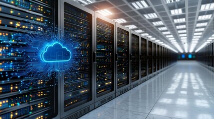 Diving into the Future of Technology: A Stunning Server Room Featuring Cutting-Edge Cloud Computing Innovations That Redefine the Serverless Architecture in Modern Networks