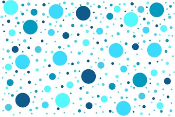 Seamless pattern with blue tosca polka dots on withe background, print design for fabric, wallpaper, textile, background, fashion, wrapping paper.