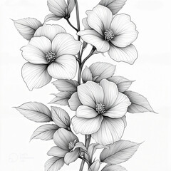 Gallery-Magic Flowers: Relaxing Coloring Pages for Adults and Teens" in Vintage Style