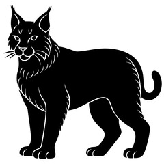 Lynx Cat silhouette vector illustration