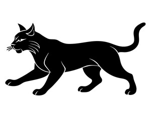 Lynx Cat silhouette vector illustration
