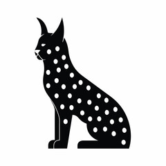 Lynx Cat silhouette vector illustration