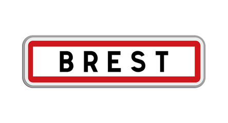 Panneau de Brest, Finistère, Bretagne