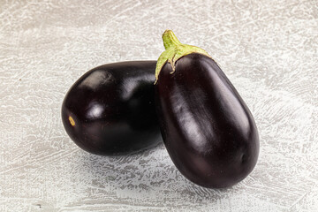 Raw ripe organic eggplant vegetable