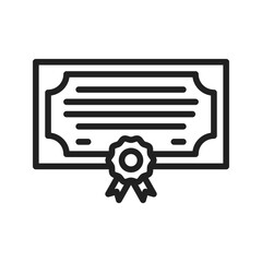 Diploma icon vector image. Suitable for mobile apps, web apps and print media.