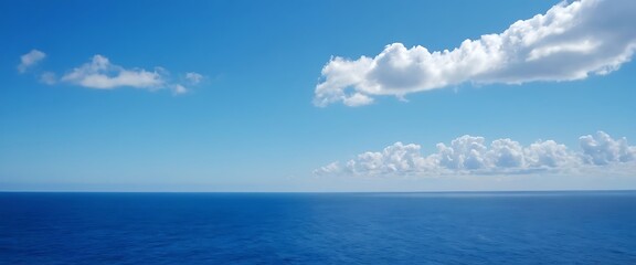 Obraz premium Blue Sky over the Blue Ocean background,peaceful, sunlight, art, illustration, light, white, blue, bright, design, nature, pattern, sky, texture, background, landscape, 3123