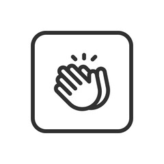 Obraz premium Hands Clap Applause Icon - Modern Simple Flat Vector for Web and Mobile