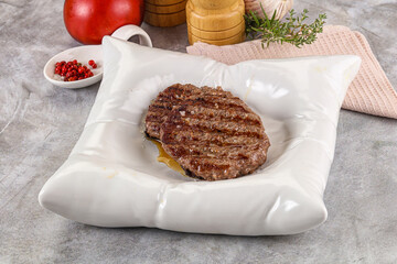 Grilled beef burger cutlet minced meat