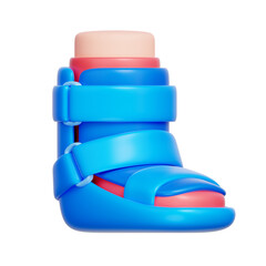 Orthopedic cast, Medical Equipment, Hospital Ambulance Tools, 3d rendering.