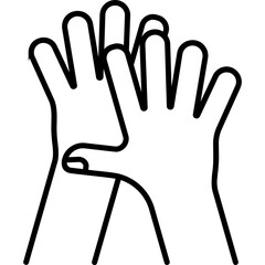 High five hand gesture vector icon. Hand gesture icon line style. perfect use for logo, presentation, website, and more. modern icon design outline style