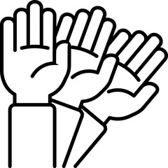 Move hand gesture vector icon. Hand gesture icon line style. perfect use for logo, presentation, website, and more. modern icon design outline style