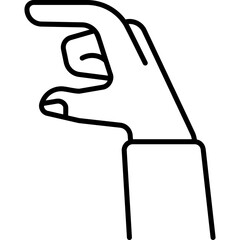 Measure hand gesture vector icon. Hand gesture icon line style. perfect use for logo, presentation, website, and more. modern icon design outline style