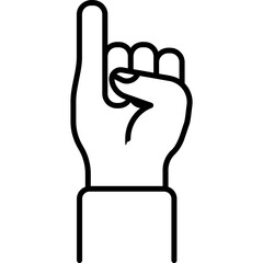 Pinky finger vector icon. Hand gesture icon line style. perfect use for logo, presentation, website, and more. modern icon design outline style