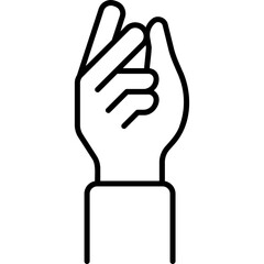 Snap hand gesture vector icon. Hand gesture icon line style. perfect use for logo, presentation, website, and more. modern icon design outline style