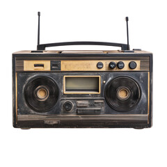 Fototapeta premium Retro Boombox Tape on transparent background