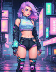 young woman in the city