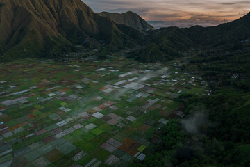 Aerial View - Sembalun Lawang, Lombok Indonesia