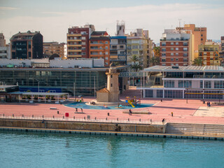 Faro del Grao en el puerto de Castellon, Comunidad Valenciana