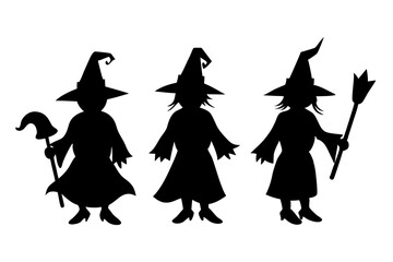 Witches silhouette vector illustration
