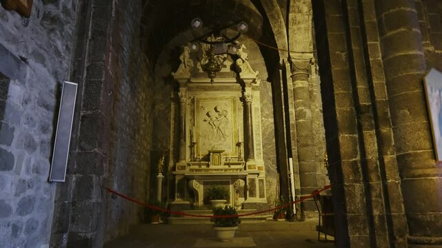 Interior altar of Saint Margaret of Antioch Church in Vernazza, Italy