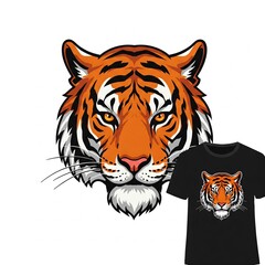 Fototapeta premium tiger head vector illustration