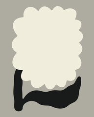 contemporary cloud blob flower vector illustration