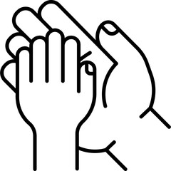 Mom and baby hand vector icon. Hand gesture icon line style. perfect use for logo, presentation, website, and more. modern icon design outline style