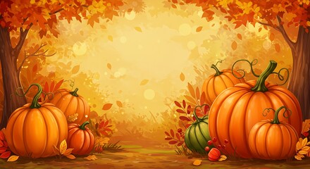 Autumn's Golden Embrace AI Generated