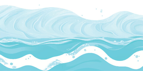 Stunning Abstract Ocean Wave Pattern in Soft Blue and Green Watercolor Shades, Ideal for Use as a Background in Coastal, Sea-Inspired, and Ocean-Themed Graphic Designs.
