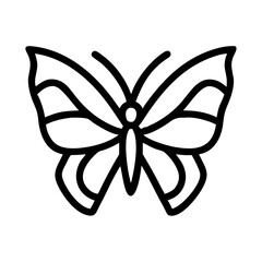A butterfly clean black line art. 