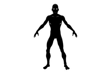 Zombie silhouette vector illustration