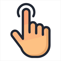 Hand cursor icon set. click icon vector. hand click.
