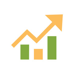 business graph with arrow